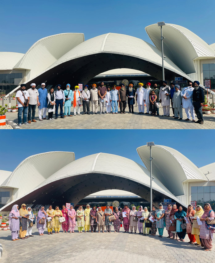 The 37th batch of 60 pilgrims paid obeisance at Kartarpur (Pakistan) by Guru Nanak Mission Seva Society.